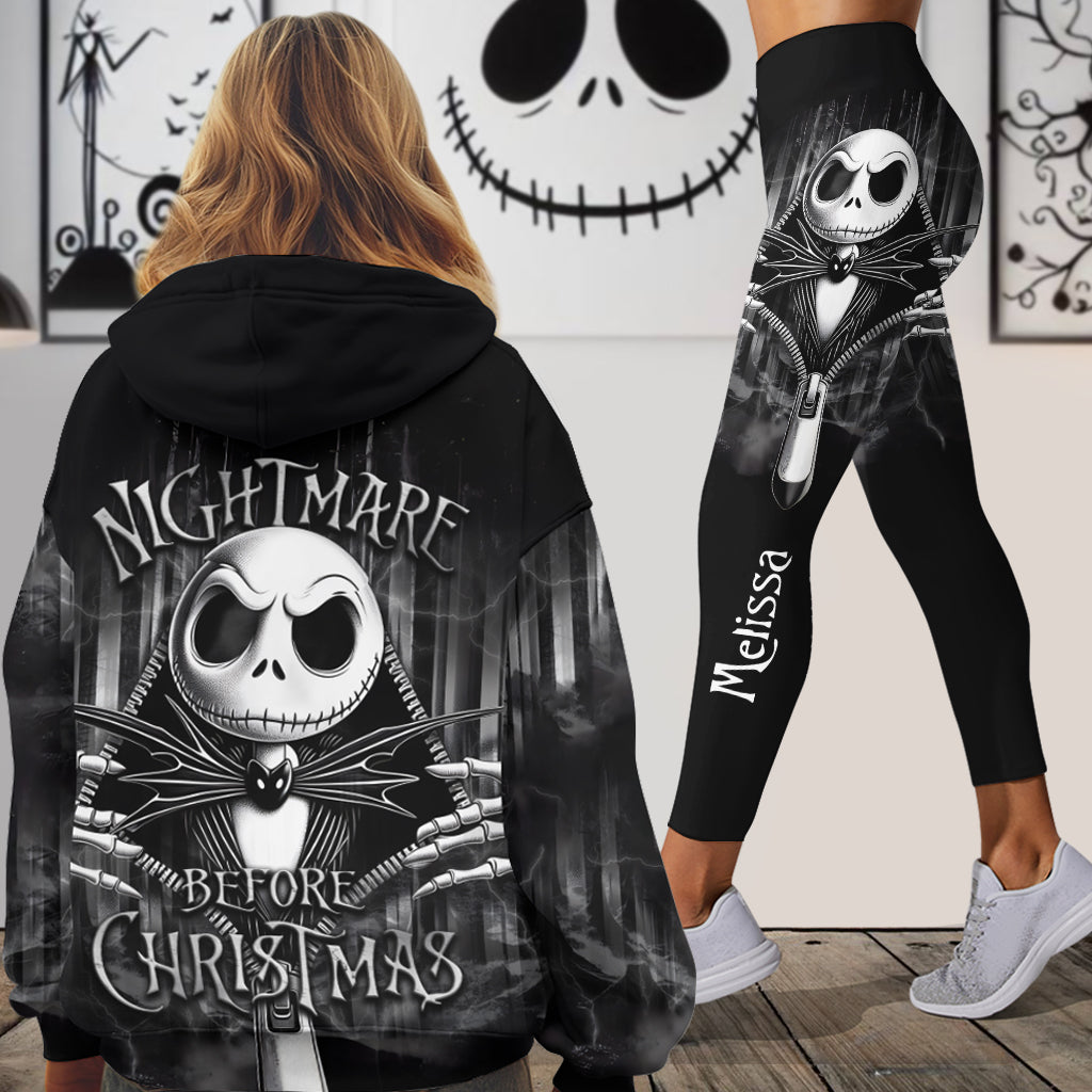 Personalized Nightmare Before Christmas Hoodie & Leggings Set for Women Hoodie & Leggings GradoCreations