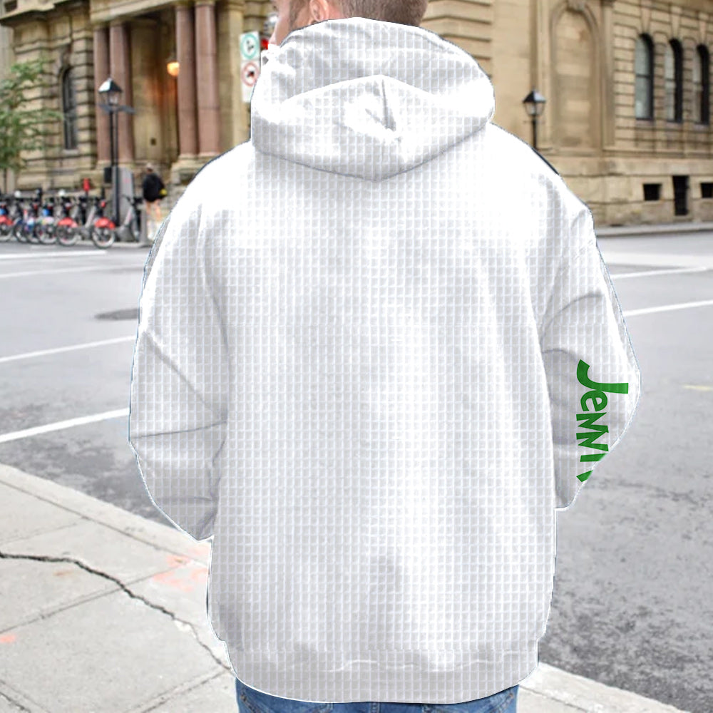 Personalized Grinch Waffle Hoodie Custom Name Gift for Christmas Waffle Hoodie GradoCreations