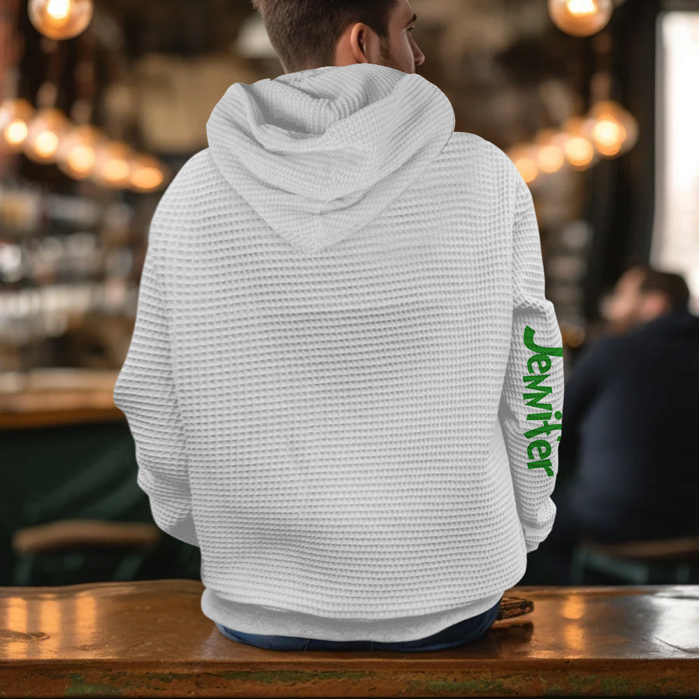 Personalized Grinch Waffle Hoodie Custom Name Gift for Christmas Waffle Hoodie GradoCreations