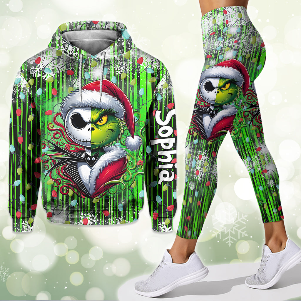 Personalized Christmas Hoodie and Leggings Set for Women | Custom Name Gift Hoodie & Leggings GradoCreations