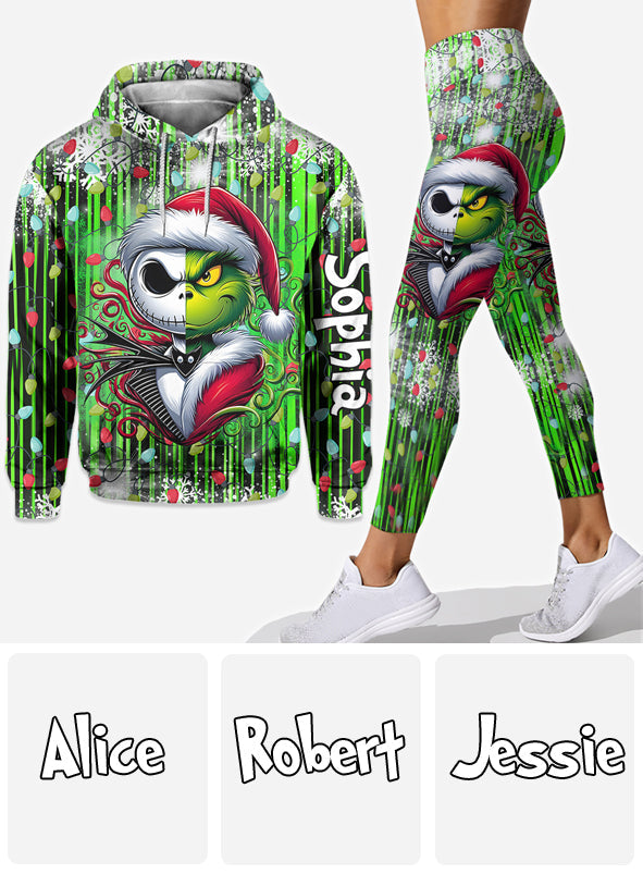 Personalized Christmas Hoodie and Leggings Set for Women | Custom Name Gift Hoodie & Leggings GradoCreations