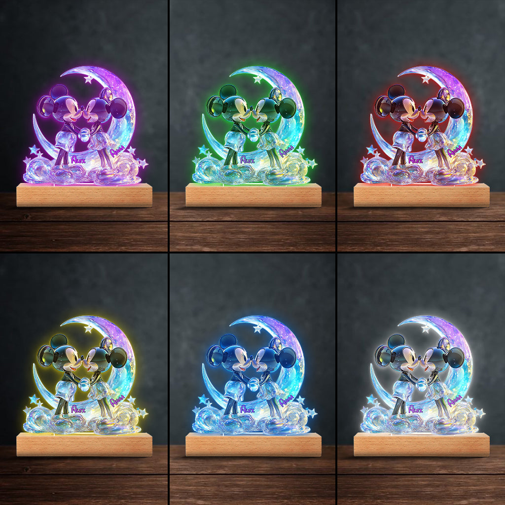 Personalized Mouse Shaped Acrylic Plaque Light Base Gift Shaped Plaque Light Base GradoCreations