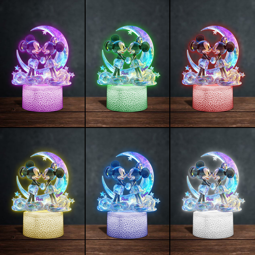Personalized Mouse Shaped Acrylic Plaque Light Base Gift Shaped Plaque Light Base GradoCreations