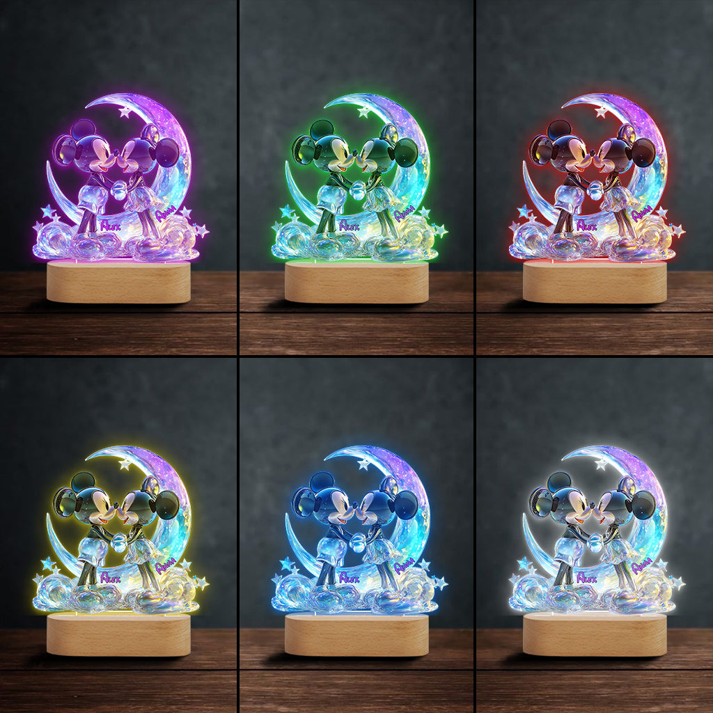 Personalized Mouse Shaped Acrylic Plaque Light Base Gift Shaped Plaque Light Base GradoCreations