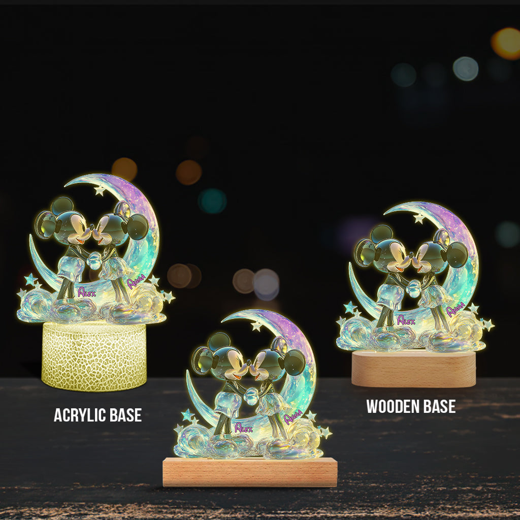Personalized Mouse Shaped Acrylic Plaque Light Base Gift Shaped Plaque Light Base GradoCreations