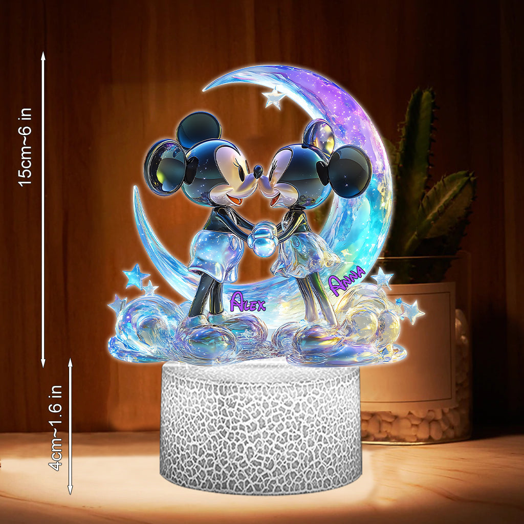 Personalized Mouse Shaped Acrylic Plaque Light Base Gift Shaped Plaque Light Base GradoCreations