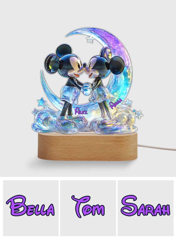 Personalized Mouse Shaped Acrylic Plaque Light Base Gift Shaped Plaque Light Base GradoCreations