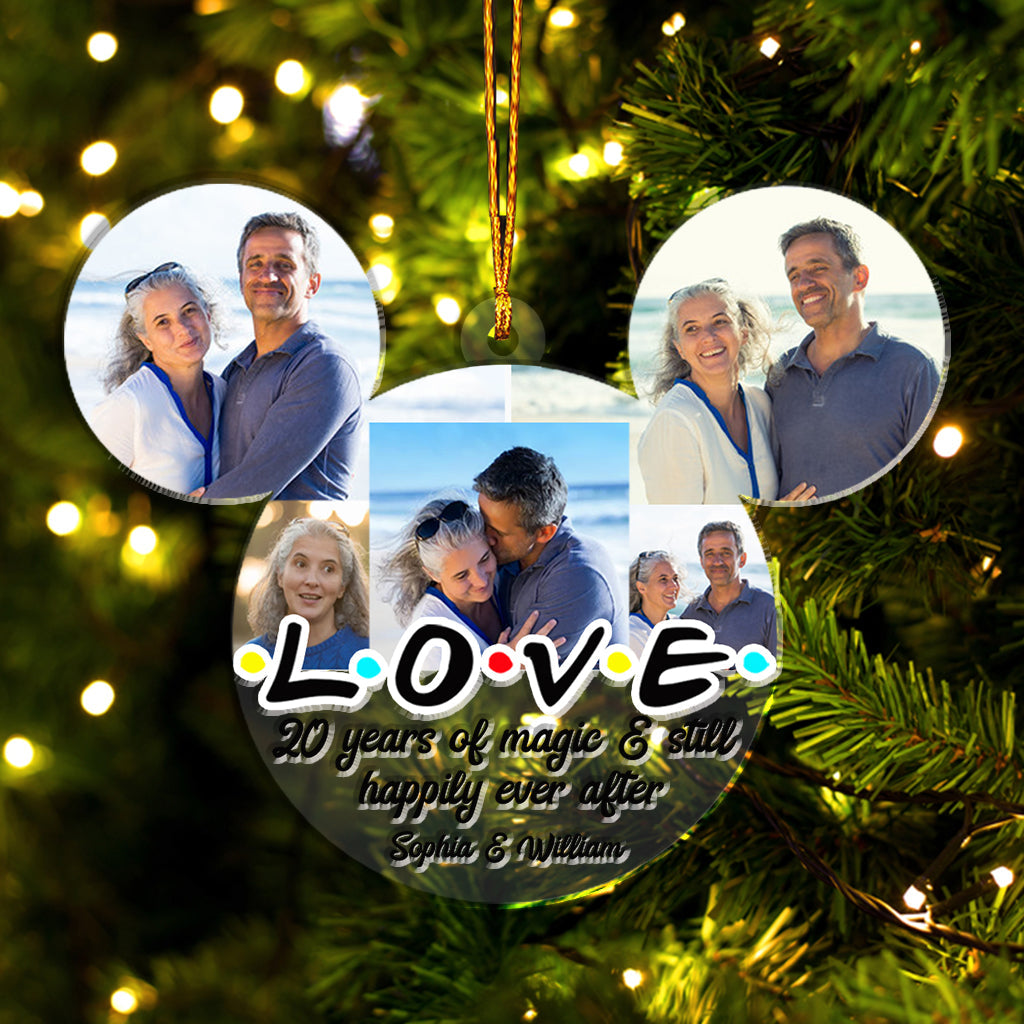 Personalized Mouse Ears Ornament Custom Name for Christmas Gift One-sided Ornament GradoCreations