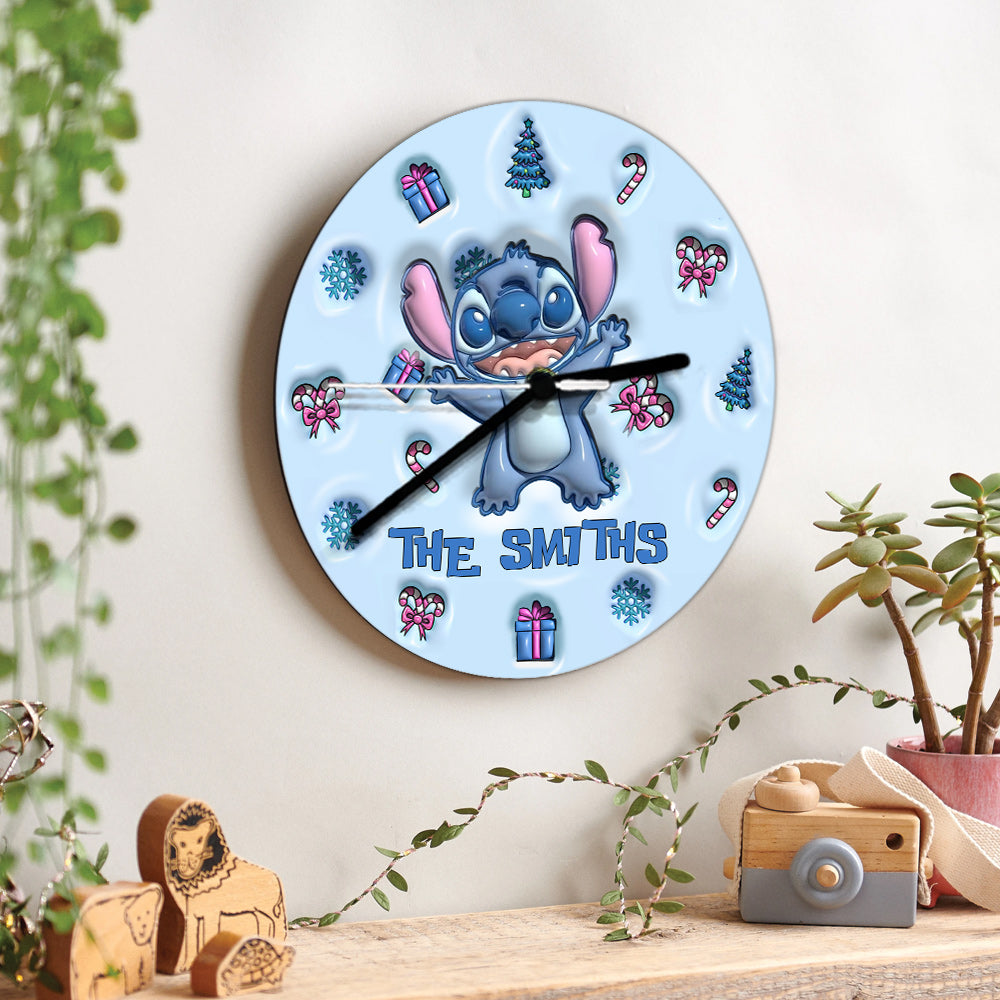 Personalized Ohana Wall Clock Custom Family Name Gift Wall Clock GradoCreations