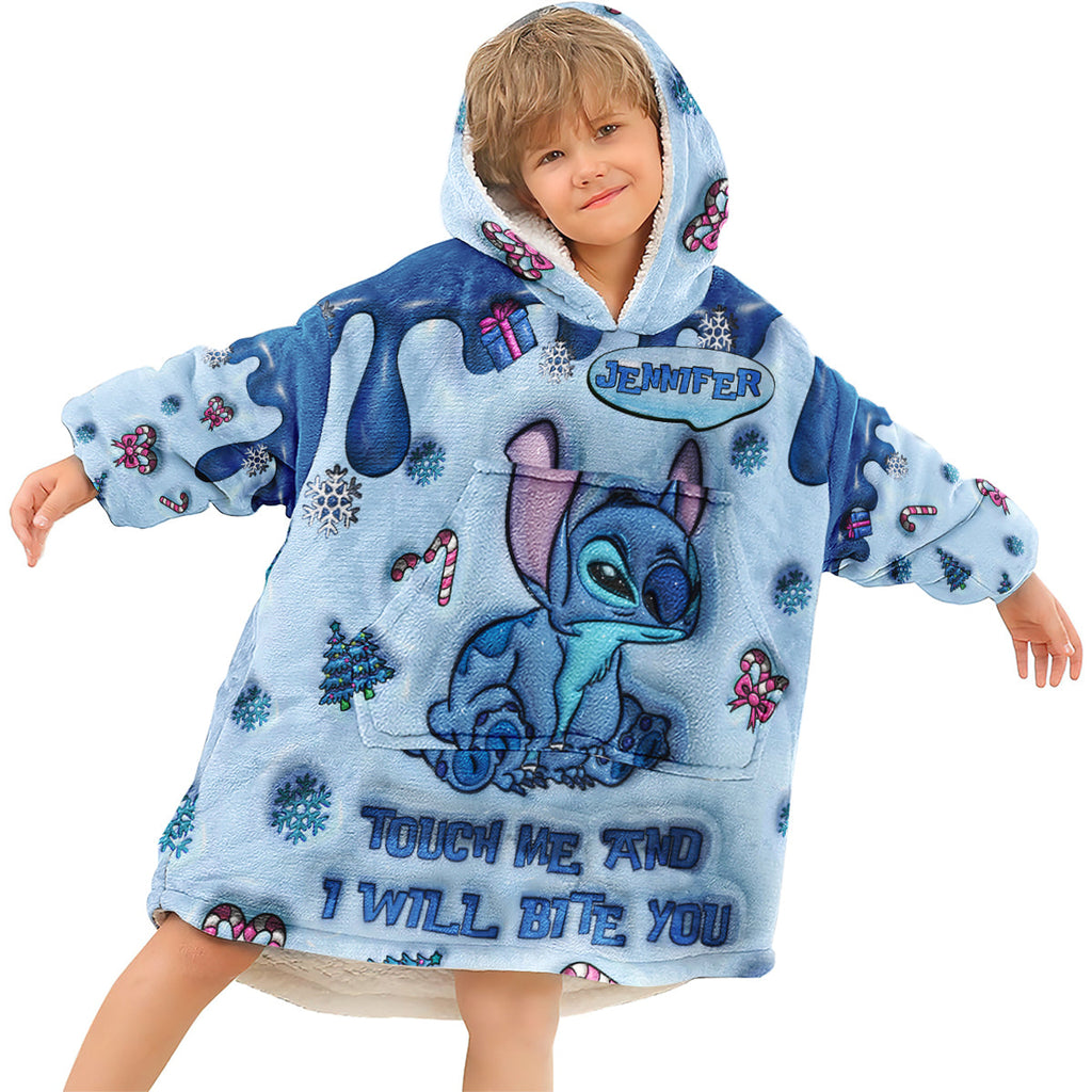 Personalized Ohana Blanket Hoodie Custom Name for Winter Gift Blanket Hoodie GradoCreations
