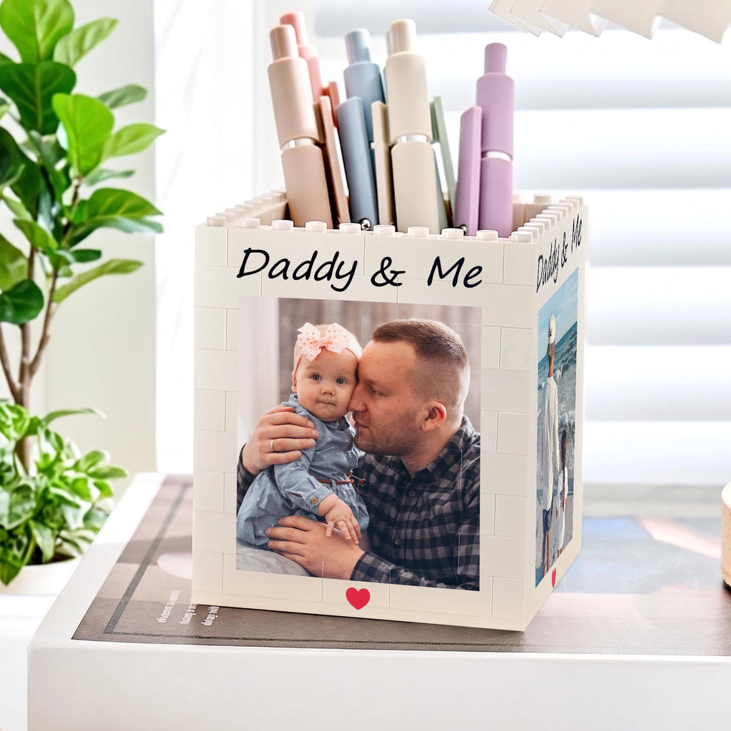 Personalized Photo Building Block Gift for Dad | Father's Day HN590 - Building Blocks diff design GradoCreations