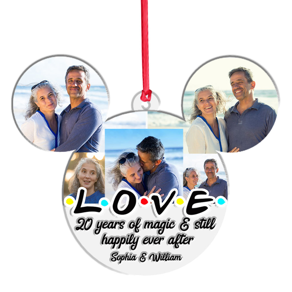 Personalized Mouse Ears Ornament Custom Name for Christmas Gift One-sided Ornament GradoCreations