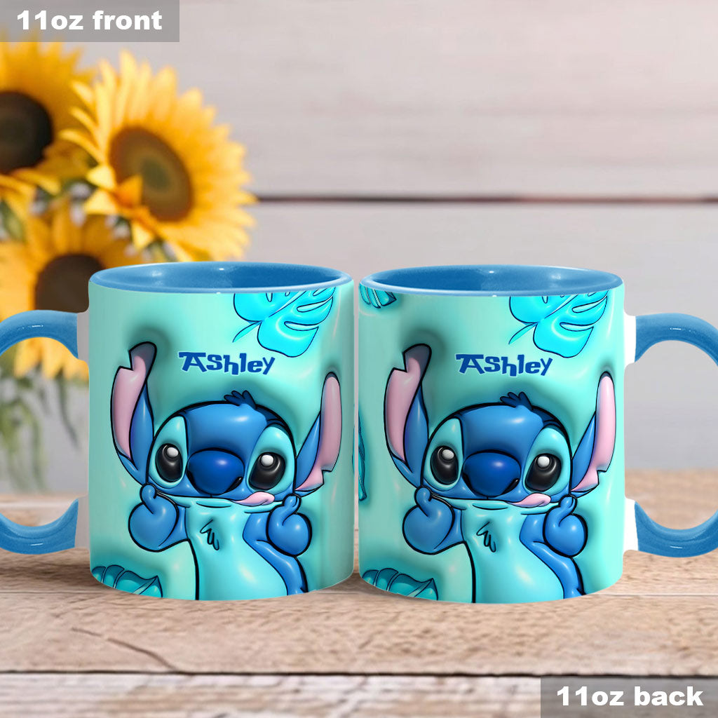 Personalized Ohana Accent Mug Custom Name Gift for Mom Accent Mug GradoCreations