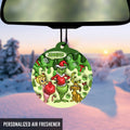 Personalized Christmas Circle Air Freshener Custom Name Gift Circle Air Freshener GradoCreations