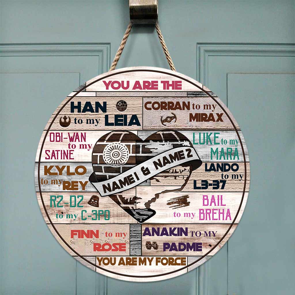 Personalized Round Wood Sign Custom Couple Names Engagement Gift Round Wood Sign GradoCreations