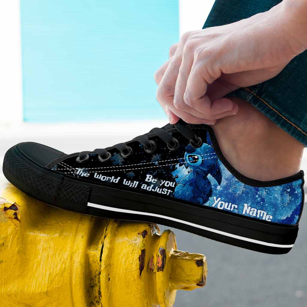 Personalized Autism Awareness Low Top Shoes Custom Name Gift Low Top Shoes GradoCreations
