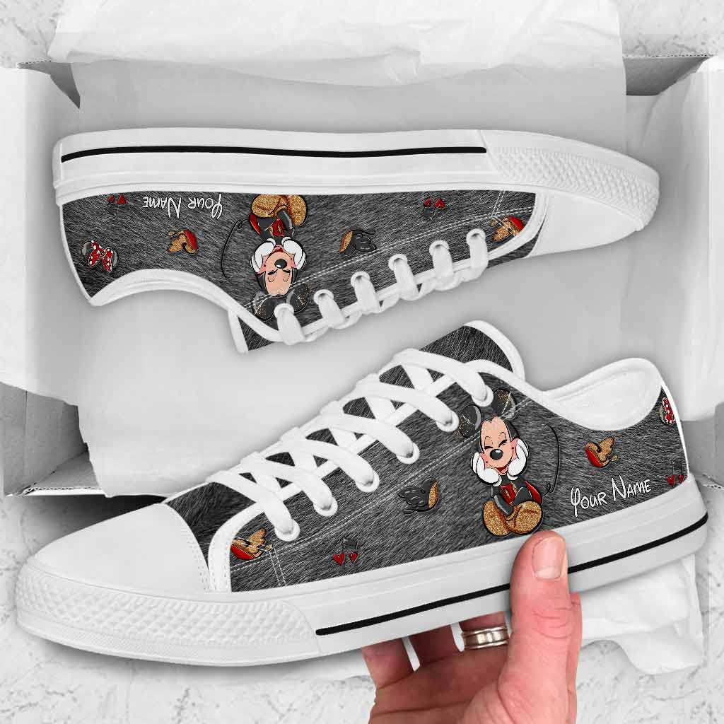 Personalized Low Top Shoes with Mouse Ears for Birthdays & Christmas Low Top Shoes GradoCreations