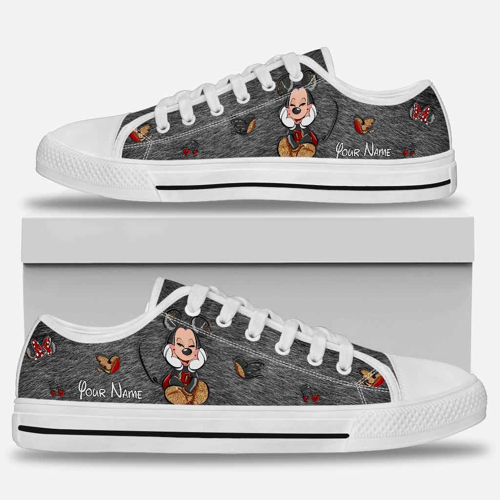 Personalized Low Top Shoes with Mouse Ears for Birthdays & Christmas Low Top Shoes GradoCreations