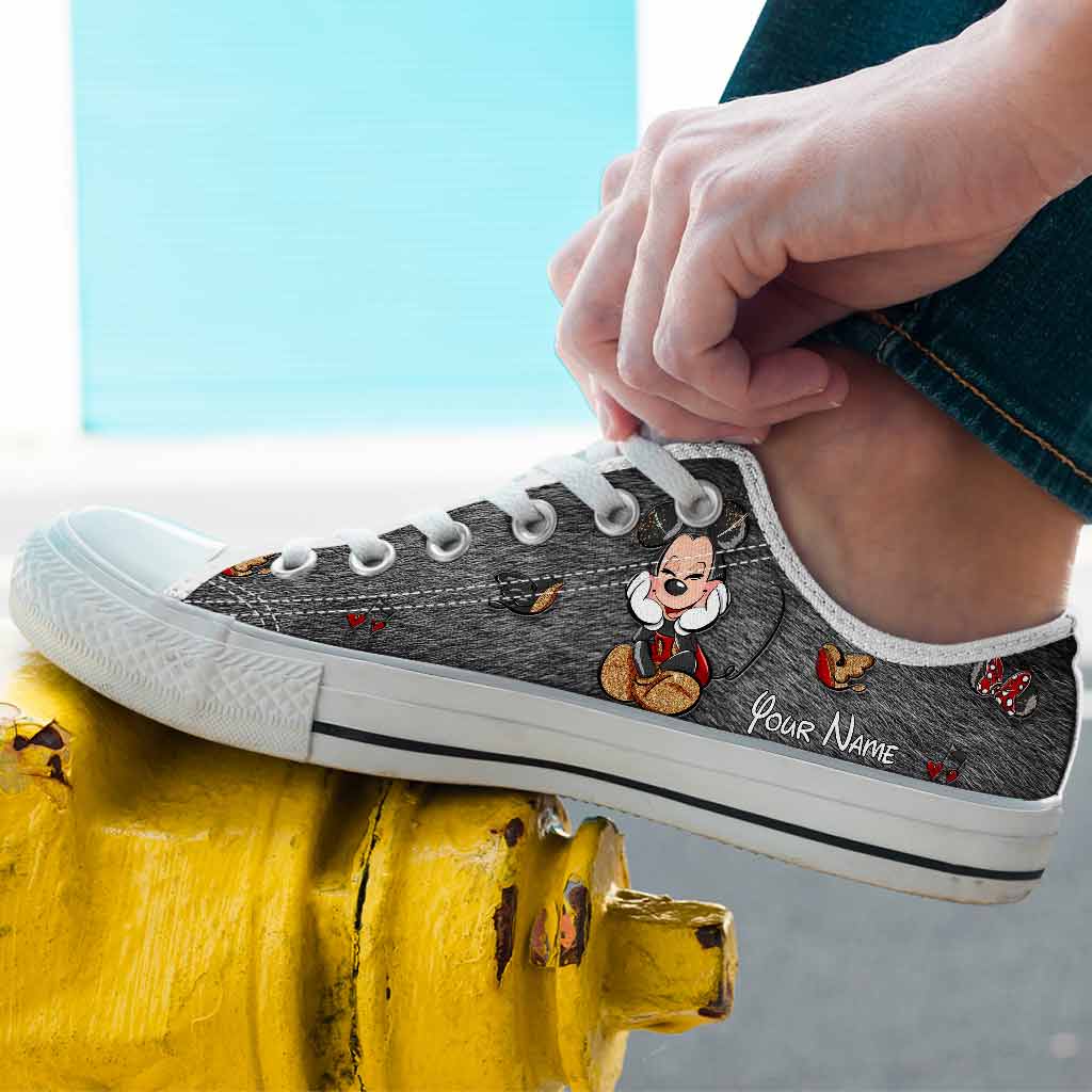Personalized Low Top Shoes with Mouse Ears for Birthdays & Christmas Low Top Shoes GradoCreations