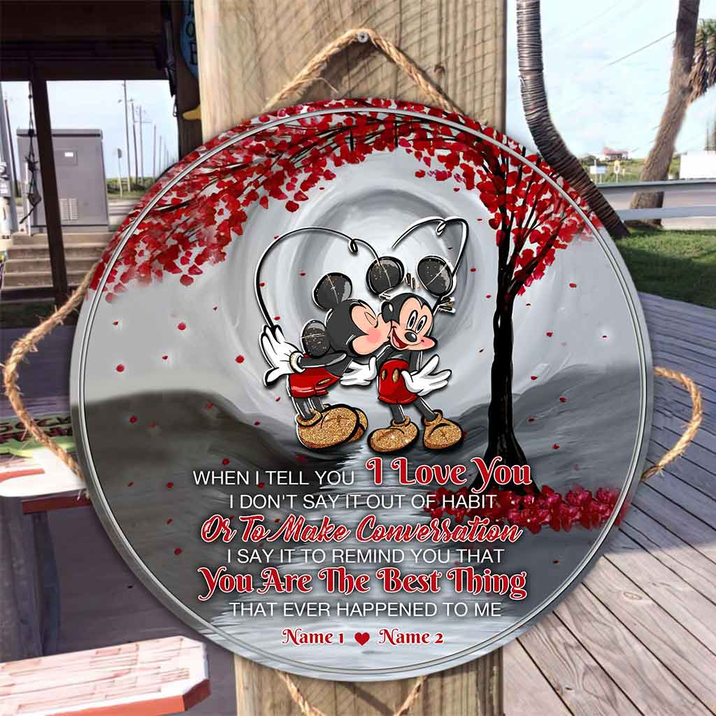Personalized Round Wood Sign for Couples LGBT Support Gift Round Wood Sign GradoCreations