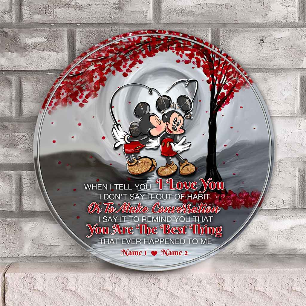 Personalized Round Wood Sign for Couples LGBT Support Gift Round Wood Sign GradoCreations