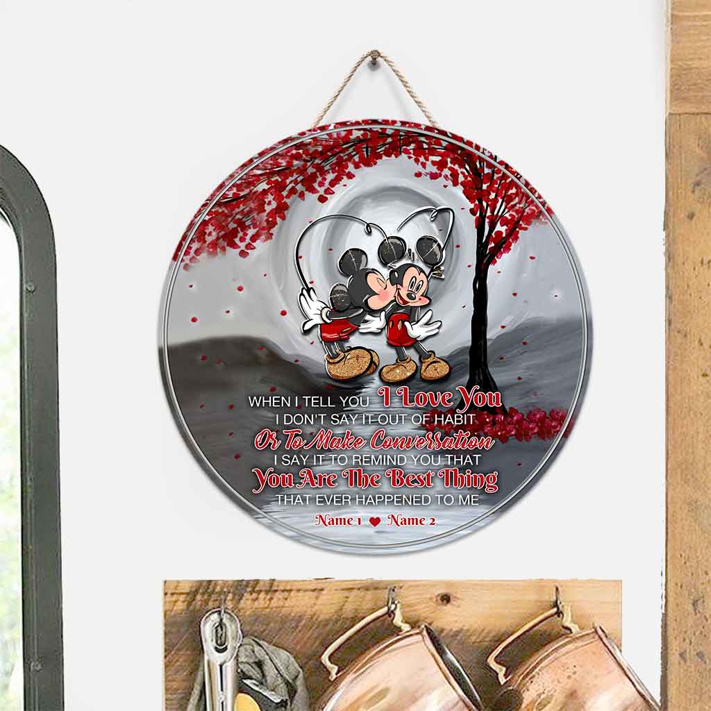 Personalized Round Wood Sign for Couples LGBT Support Gift Round Wood Sign GradoCreations