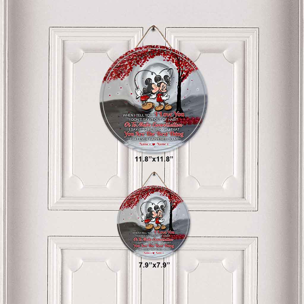 Personalized Round Wood Sign for Couples LGBT Support Gift Round Wood Sign GradoCreations