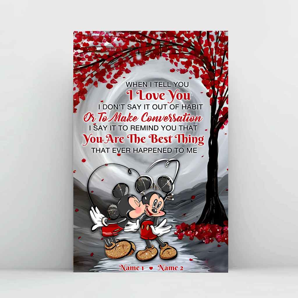Personalized LGBT Couple Love Support Poster Custom Names Canvas and Poster GradoCreations