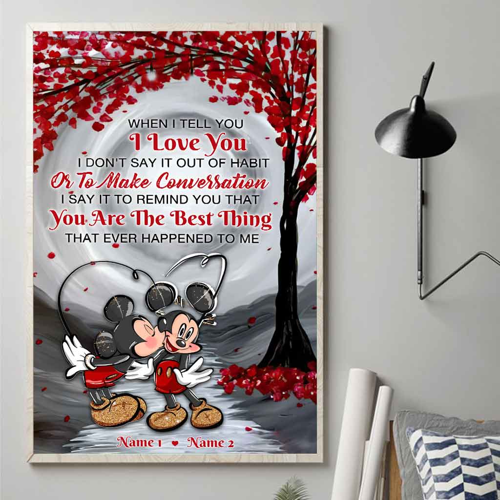 Personalized LGBT Couple Love Support Poster Custom Names Canvas and Poster GradoCreations
