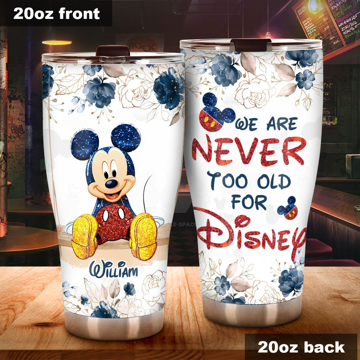 Personalized Disney Tumbler Custom Name Gift for Adults Tumbler GradoCreations
