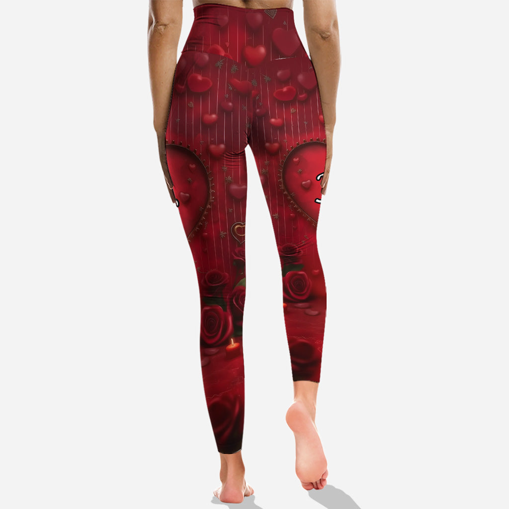 Personalized Valentine Hoodie & Leggings with Custom Name Gift Hoodie & Leggings GradoCreations