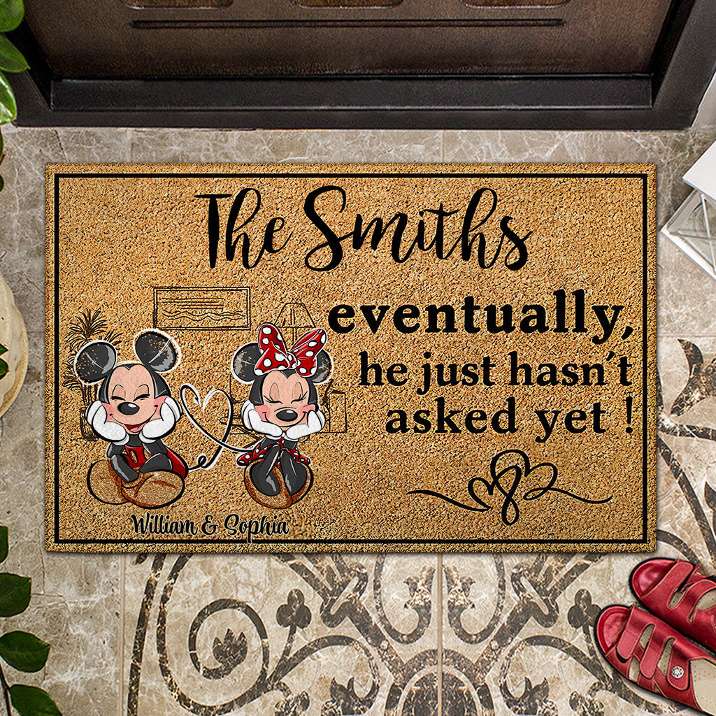 Personalized Mouse Doormat Custom Family Name Housewarming Gift Doormat GradoCreations
