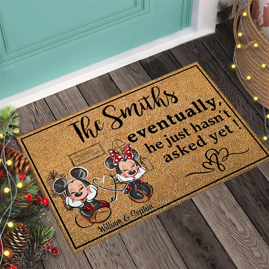 Personalized Mouse Doormat Custom Family Name Housewarming Gift Doormat GradoCreations