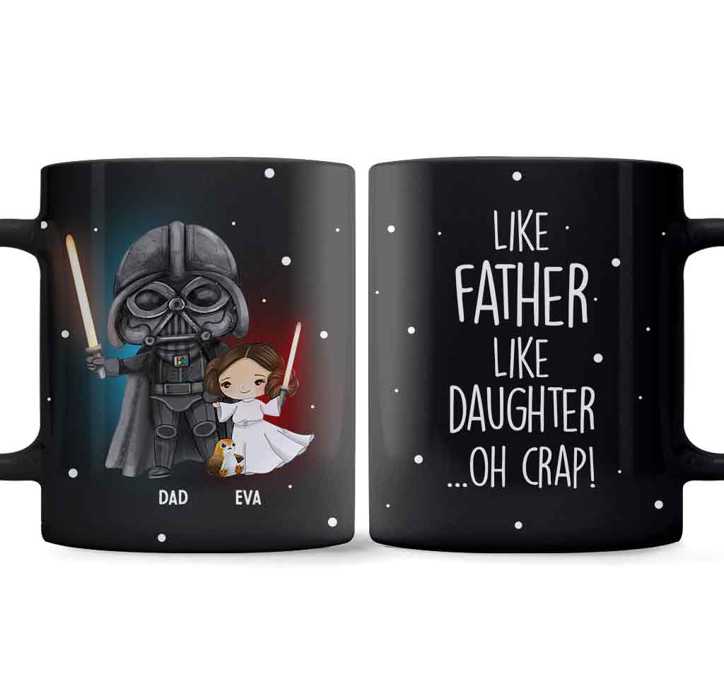 Personalized Like Father Like Daughter Mug Custom Ceramic Gift for Dad Mug GradoCreations