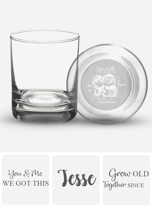 Personalized Engraved Whiskey Glass Custom Couples Gift Engraved Whiskey Glass GradoCreations