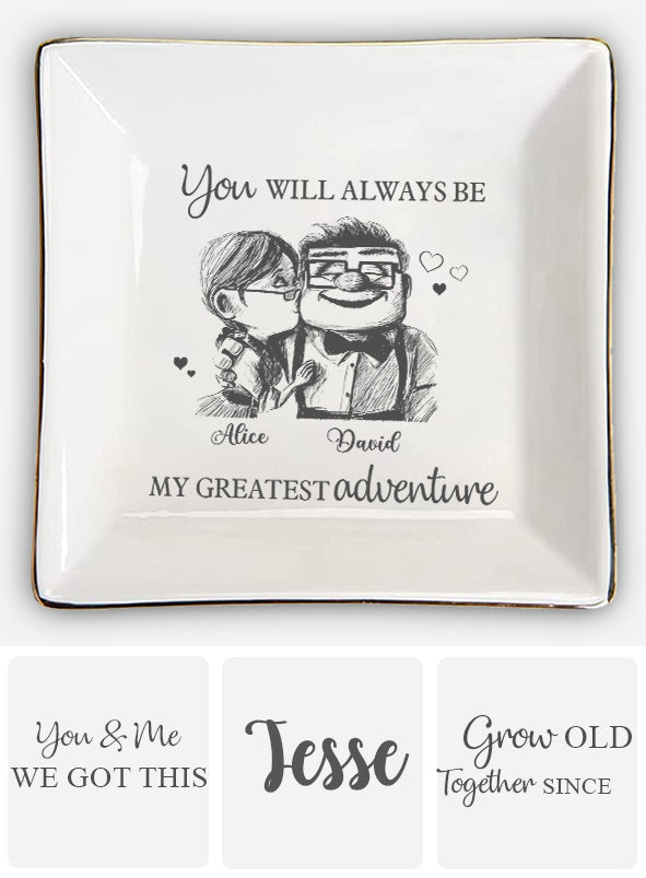 Personalized Ceramic Mouse Jewelry Dish Custom Name Gift for Couple Jewelry Dish GradoCreations