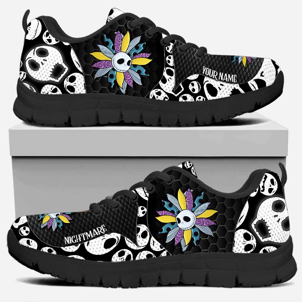 Personalized Nightmare Sneakers Custom Name Halloween Gift Sneakers GradoCreations