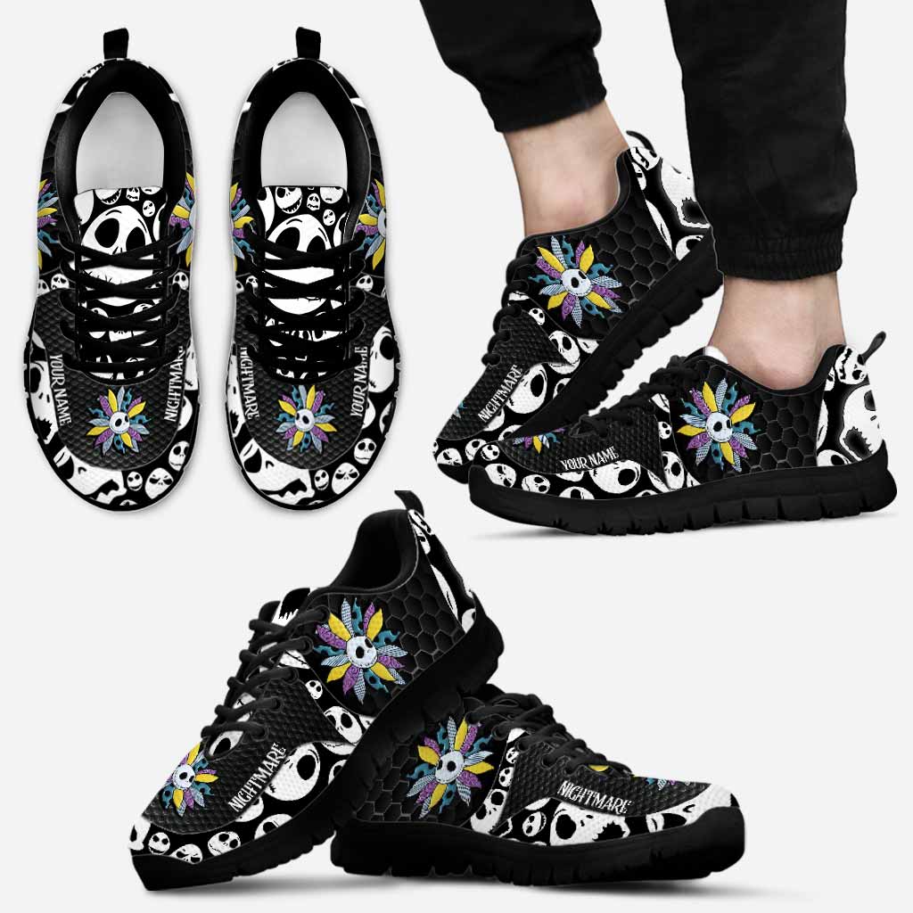 Personalized Nightmare Sneakers Custom Name Halloween Gift Sneakers GradoCreations