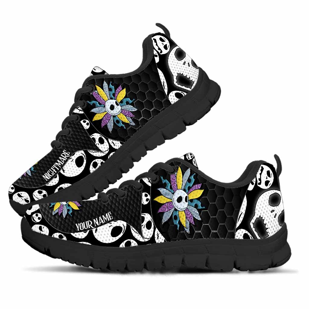 Personalized Nightmare Sneakers Custom Name Halloween Gift Sneakers GradoCreations