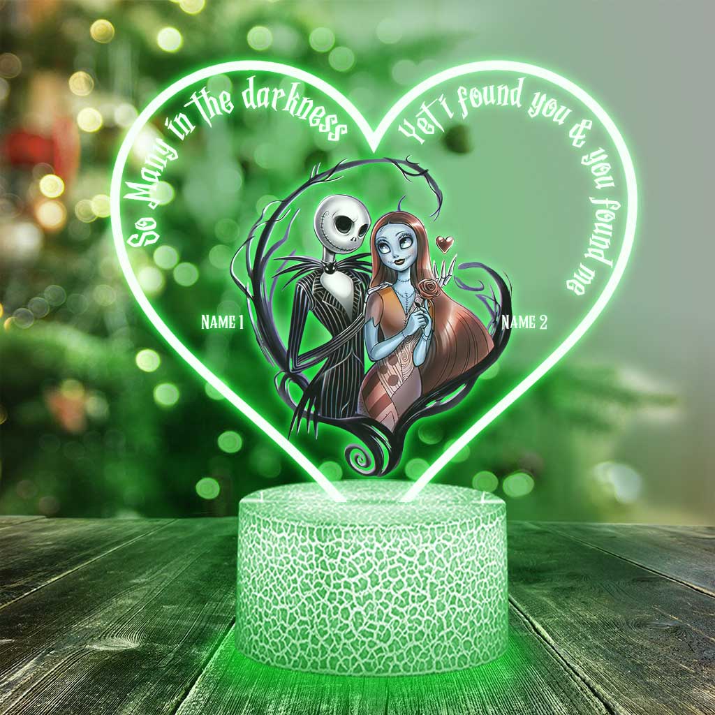Personalized Nightmare Shaped Plaque Light Base Couple Gift for Valentine's Day Shaped Plaque Light Base GradoCreations