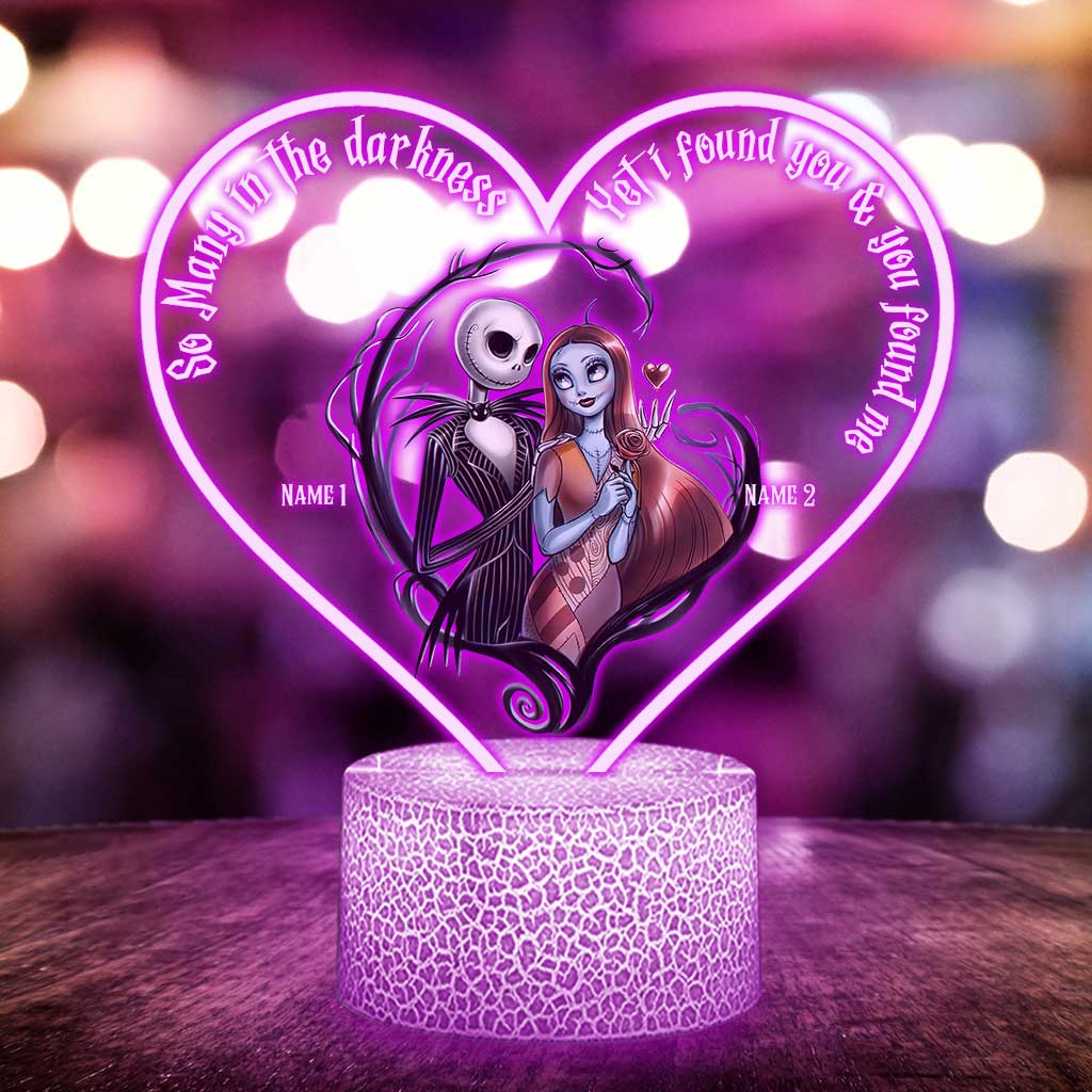 Personalized Nightmare Shaped Plaque Light Base Couple Gift for Valentine's Day Shaped Plaque Light Base GradoCreations