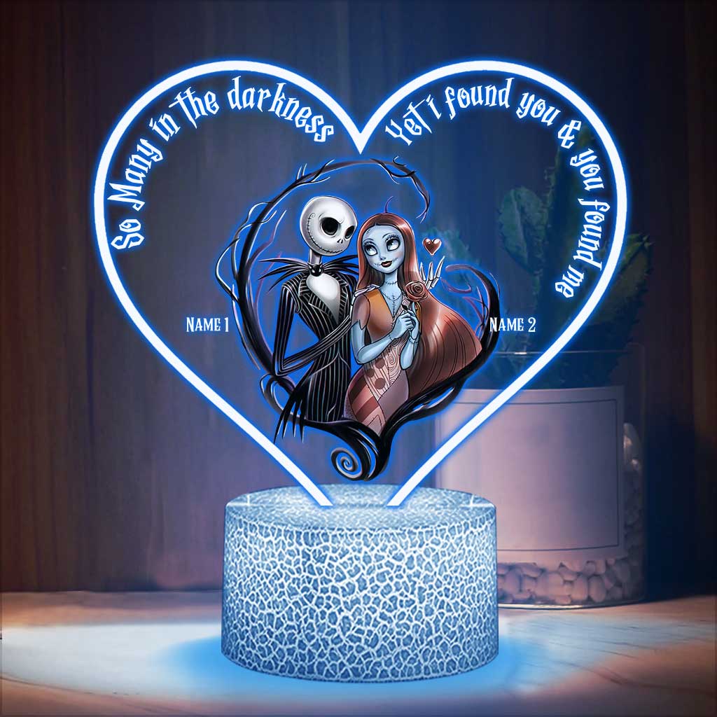 Personalized Nightmare Shaped Plaque Light Base Couple Gift for Valentine's Day Shaped Plaque Light Base GradoCreations