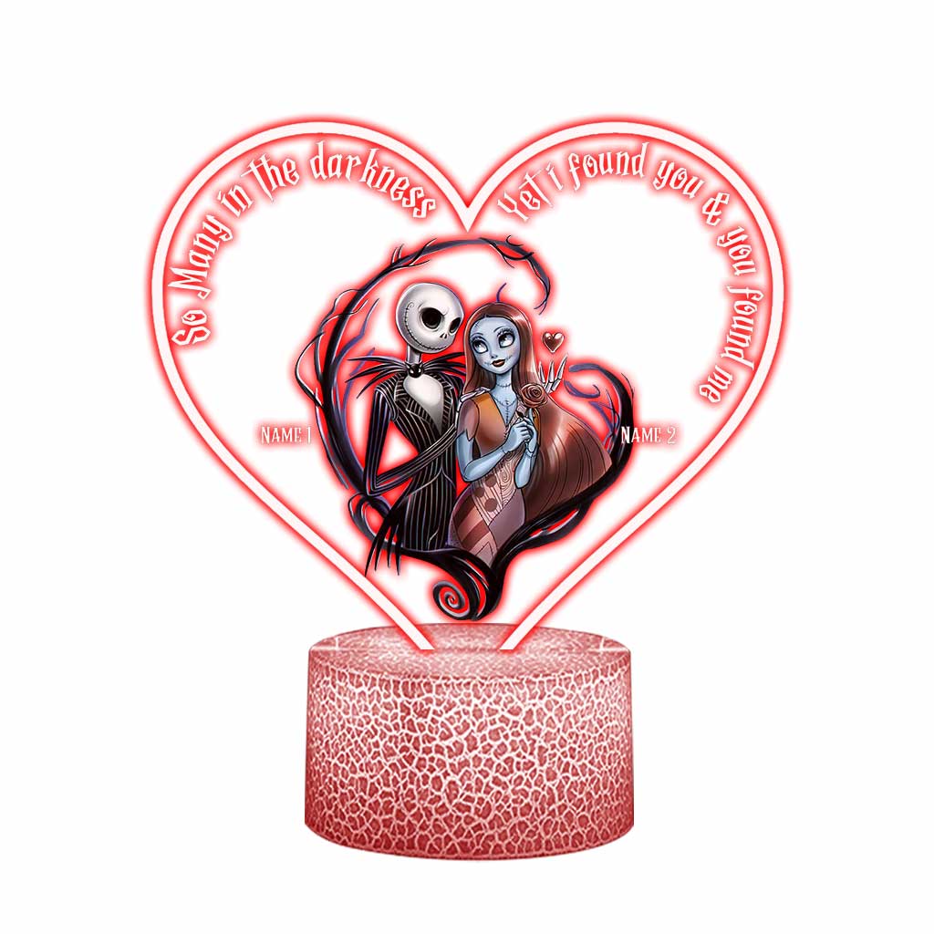 Personalized Nightmare Shaped Plaque Light Base Couple Gift for Valentine's Day Shaped Plaque Light Base GradoCreations
