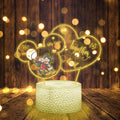 Personalized Mouse Shaped LED Plaque Light Base for Couples Shaped Plaque Light Base GradoCreations