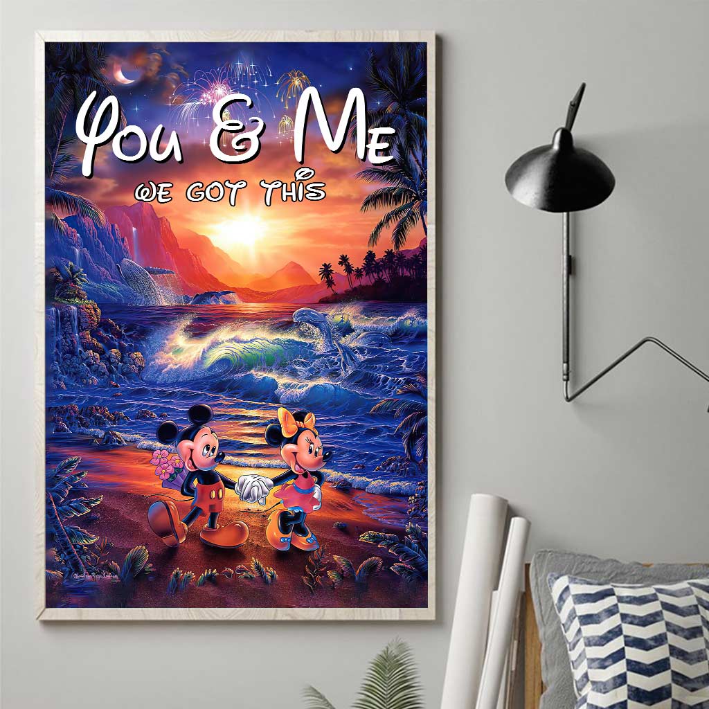 Personalized Couple Canvas Print You & Me We Got This Gift Canvas and Poster GradoCreations
