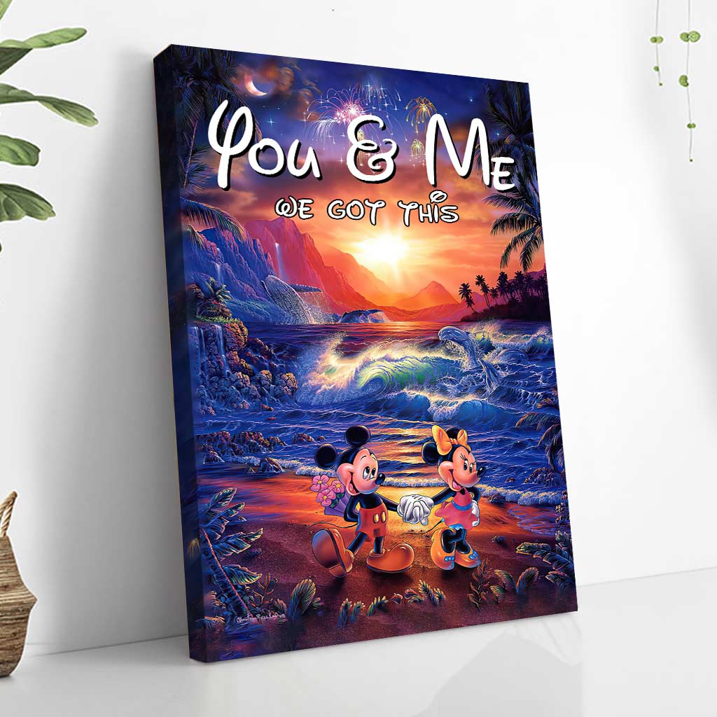Personalized Couple Canvas Print You & Me We Got This Gift Canvas and Poster GradoCreations