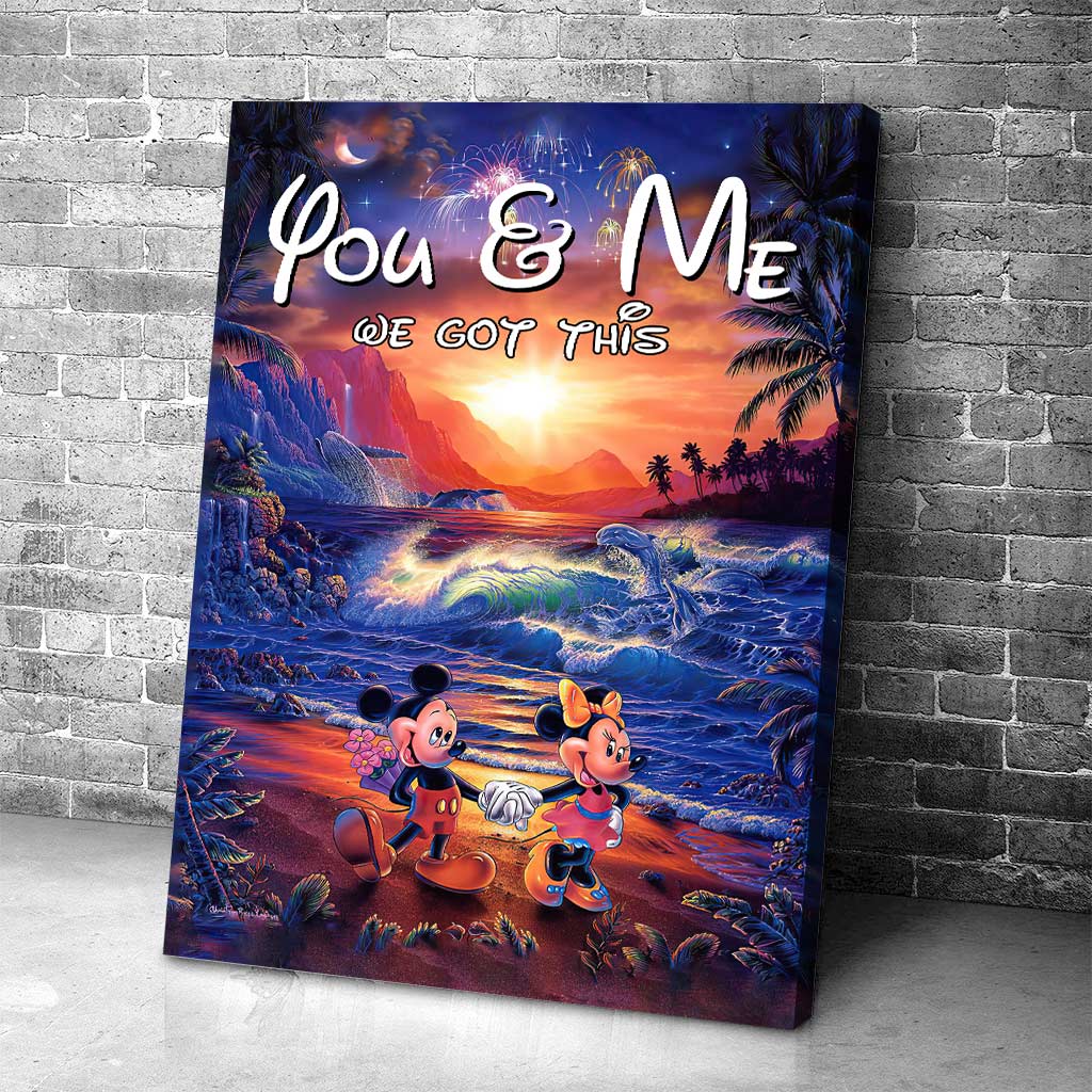 Personalized Couple Canvas Print You & Me We Got This Gift Canvas and Poster GradoCreations