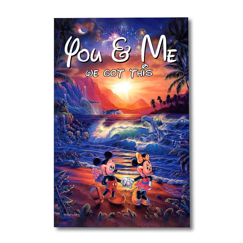 Personalized Couple Canvas Print You & Me We Got This Gift Canvas and Poster GradoCreations