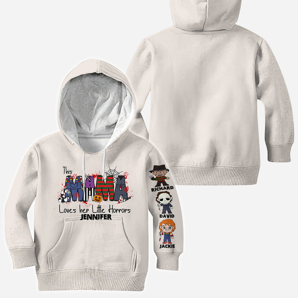 Personalized Horror Theme All-Over Shirt for Mom | Custom Name Gift All Over Shirt GradoCreations
