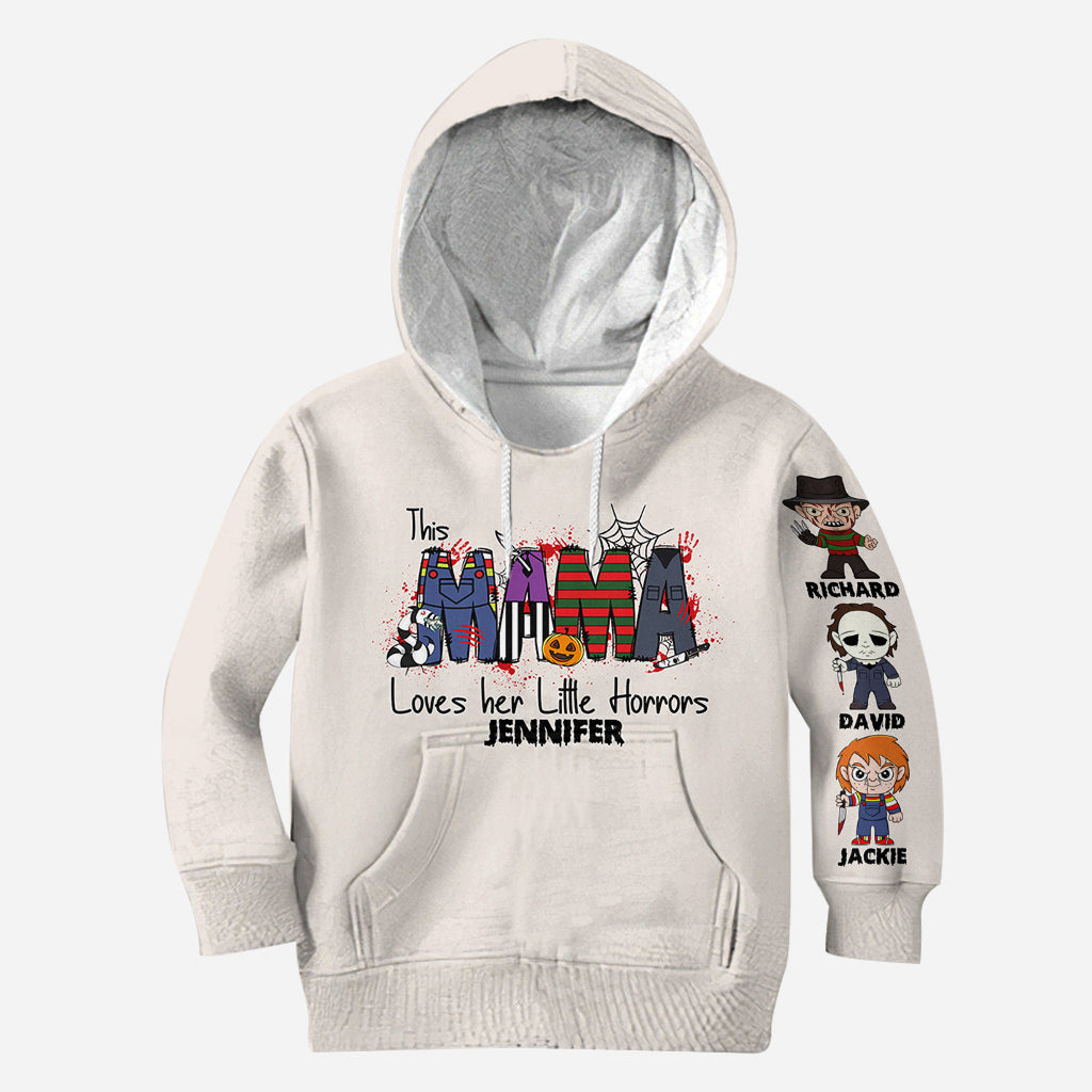 Personalized Horror Theme All-Over Shirt for Mom | Custom Name Gift All Over Shirt GradoCreations